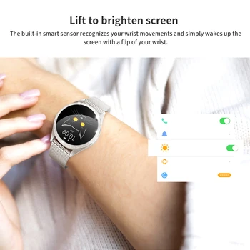 KW20 žene pametni sat otkucaja srca IP68 Vodootporan uređaj za mjerenje koraka Bluetooth Smartwatch ženski fitness narukvica za Huawei Android IOS