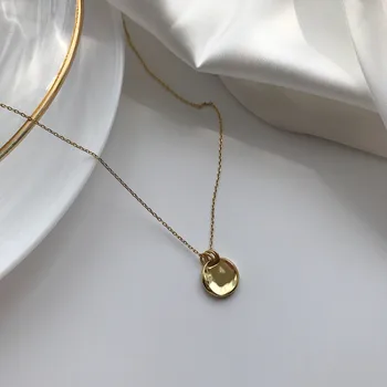 Silvology srebra 925 nepravilnog cijele privjesak ogrlica zlato konkavno iznio visoke kvalitete 18K žena ogrlica 925 nakit