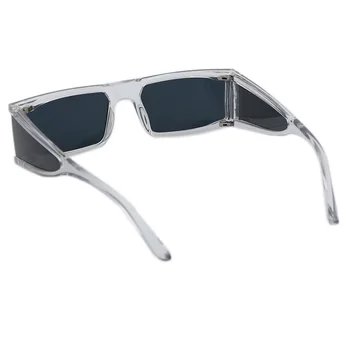 JASPEER moda pravokutnik male sunčane naočale Žene luksuzni brand ogledalo Crna prozirna leća One Piece punk muškarci Gafas nijanse UV400