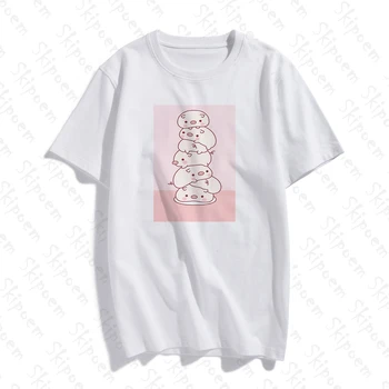 Kawaii crtani svinja Dječje majice žene estetski korejski stil gotike Vintage plus size kratki rukav pamuk ulica top tees