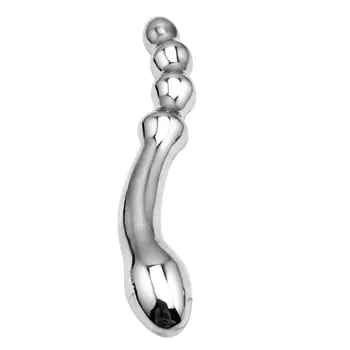 Od nehrđajućeg čelika dvostruko veliki metalni lažni dildo G Spot analnog beads plug P-spot masažu prostate stick vaginalni seks-igračka za žene