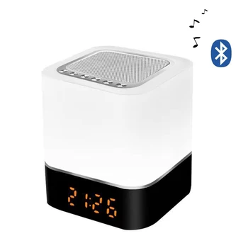 Night Light Alarm Clock for Kids Wake Up Alarm Clock Bluetooth Music Player Digital LED Clock for Girl Pritisnite, da biste promijenili boju svjetlosti