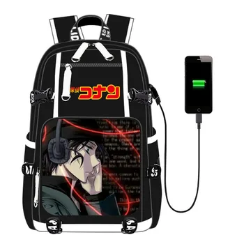 Detektiv Conan kovčeg USB port ruksak torba za laptop škola putovanja knjige torbe studenti povremeno laptop djevojčice dječaci