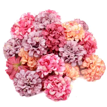30 kom./lot jeftini umjetni cvijet svila Hortenzija Poglavlje za vjenčanje ukras kuće DIY vijenac poklon kutija scrapbooking obrt