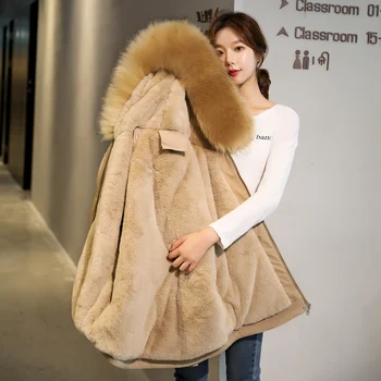 2020 korejski stil čvrsta Ženska kratka jakna vune brod Ženski kaput s kapuljačom, sa krznom plus size velike džepove ženske parkovi za žene