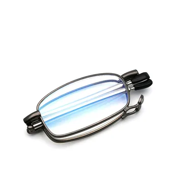 Anti-plave zrake,UV400 Utral Light Slim sklopivi naočale za čitanje od nehrđajućeg čelika, sklopivi teleskopske poluge PD 62 mm