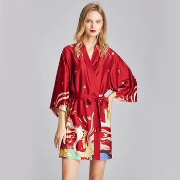 Haljine za žene Dunhuang freske kimono ogrtač ogrtač spavaćica odjeća noćno rublje Dama ispis rublje Seksi kućna odjeća