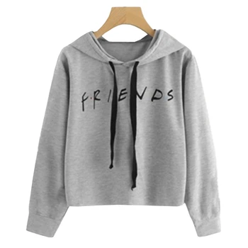 2021 nove prijatelje ispis hoodies veste Harajuku posada vrat znojenje Ženska odjeća Feminina slobodna Ženska odjeća jesen