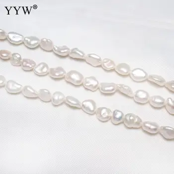Prirodni slatkovodni biseri, perle, prirodni biseri su nepravilni slika oblik perle za izradu nakita DIY narukvica i ogrlica Bijela 7-8 mm