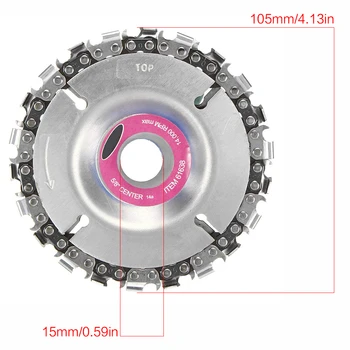 LAMEZIA 4 Inch 22 Tooth Carbide Fine Chain Saw Grinder Disc Carving Culpting For Chainsaw Tool Accessories