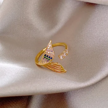Modni nakit ženski šarene Crystal rep sirena vjenčanje i помолвка stranke prst prsten za žene pribor eh270