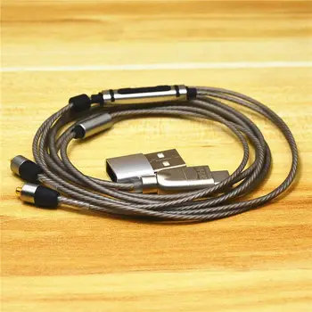 USB C do MMCX ažurirati kabel za slušalice, ALC5686 DAC Mic pretvarač, DIY zamjena kabela za Sony, Shure, Sennheiser IE80, 80s, se215