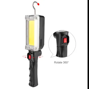 Magnetni COB LED radna svjetiljka svjetlo prijenosni kuka svjetiljka za kampiranje penjanje lov popravak automobila USB punjenje baterija