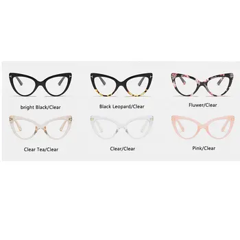 Crne Mačje oči naočale ženska kratkovidnost nerd naočale, optički okvir visoke kvalitete od prozirne leće ženski Moda naočale naočale