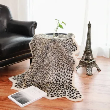 Leopard printed Rug Cow Leopard Tigar Printed Cowhide promašaj kože leather нескользящий protuklizni tepih 94x100CM Animal print Carpet for ho