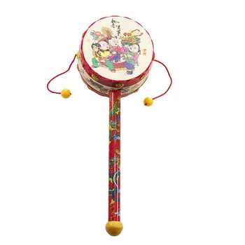 Zvečka igračke drevni kineski crtani film kopija revolving igračke zvečka bubnjevi dječji crtić dječji zvono plastične igračke