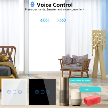 Smart Wifi Touch Switch No Neutral Wire Required Smart Home Wireless Curtains Wifi Switch Wifi Smart Switch Voice Control Switch