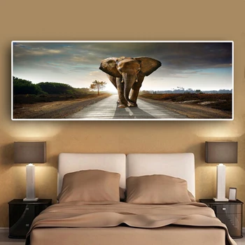 Afrika slon životinja krajolik platnu umjetnost plakata i grafika Skandinavija skandinavija apstraktne zid umjetnosti uzorak za dnevni boravak