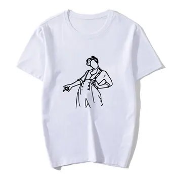One Direction Louis Tomlinson Tshirt Women Hip Hop Cartoon Summer T Shirt Miss You Smiley Face Grafički T-shirt ženska moda