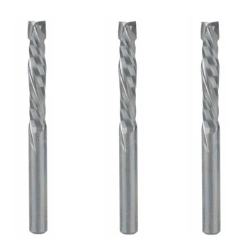 3pc 4x22mm UP DOWN Cut Two Flutes Spiral Carbide Mill Tool Cutter for CNC Router, Compression Wood End Mill Cutter Bit