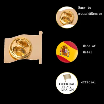 5pcs Španjolska španjolski zastava maše prekriženim ljubaznošću cakline lapels pin ikonu