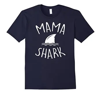 Mama Shark Shirt Fish Family Lover Big Sea Animal Theme Tee Kvalitetne Majice Muškarci Ispis Kratki Rukav O Izrez T-Shirt
