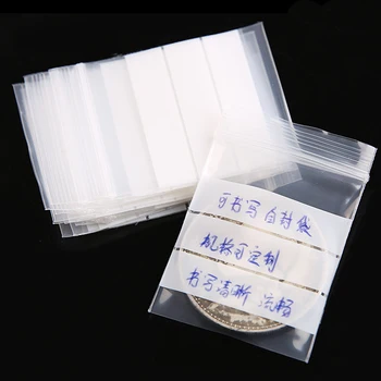 1000pcs 5x7cm Self Sealing Zip Lock plastični nakit torbe debljine 0,2 mm prozirna naušnice malu plastičnu vrećicu s patent zatvarač može pisati