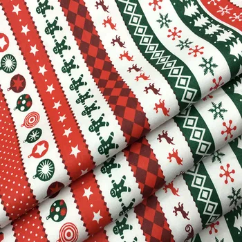 160 cm širina klasična zelena crvena bijela Božić Xms bend pamučna tkanina za DIY šivanje šarenilo, posteljina, odjeća tkanina haljina kuće