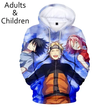 Jesen 3D tiskanih anime Naruto veste Muški Ženski moda majica djeca s kapuljačom svakodnevni 3D Naruto Harajuku hip-hop dječaci pulover