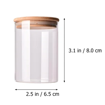 10шт izdržljivo staklo zatvoreni spremnik za skladištenje hrane bamboo poklopac čajna boca staklena reusable Banke spremnik za zrna čokolade