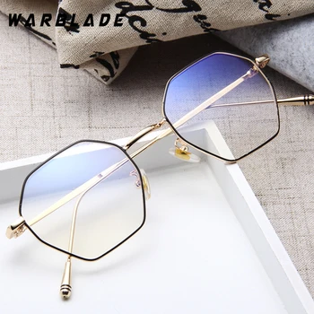 WarBLade 2018 hex naočale Žene luksuzni dizajn metalne naočale ženske retro vintage gospodo prozirne staklene nijanse Люнет