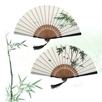 Kineski Stil Vintage Ljeto Bambus Sklopivi Ventilator Ručni Ventilator Ples Vjenčanje Dekor Džep Pokloni
