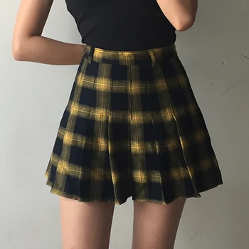 Ljeto 2020 Harajuku Ženska Moda Suknje Slatka Pokrivač Suknja S Kratkim Detaljima Punk Gothic Visokim Strukom Ženski Nabrane Mini Saia