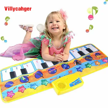 80x28cm Baby Piano Mat with 10 Keys Record & Bite By Bite Function Touch Play Mat music tepih Tepih edukativne igračke za djecu