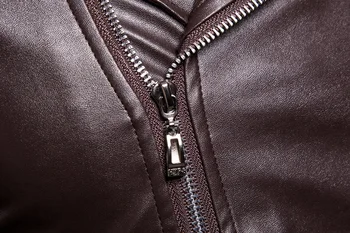 Visokokvalitetna kožna jakna muška svakodnevni munja отложной ovratnik kaputa od umjetne kože