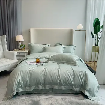 Vezeni rublje hotel premium deka krevetu kit egipatski pamuk mekan easy care Queen krevetom zeleno komplet posteljinu