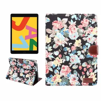 Torbica za iPad 10.2 2019 Smart Cover leather fabric tkanina flower tablets Stand case for iPad 7th Generation 10.2-inčni case