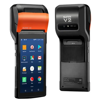NEW SUNMI V2 Android POS Ručni Portable Smart Mobile 58mm Thermal Printer4G / WIFI Cash Register One Machine Takeaway Printer