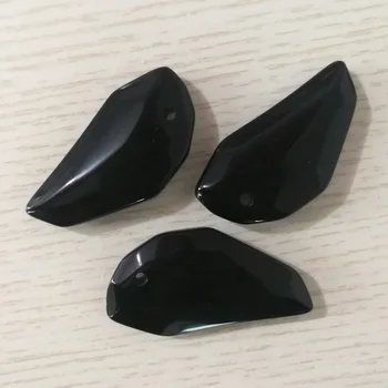 Moda prirodni crni oniks kamen individualne волчьи zube oblik privjesak Milina za muškarce ogrlica izrada nakita 6pcs
