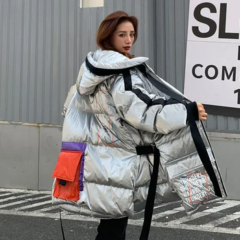 2020 Nova zimska jakna ženska visokokvalitetna duga s kapuljačom pamučnim стеганая jakna Džep moda zimske tople parkovi ženska vanjska odjeća