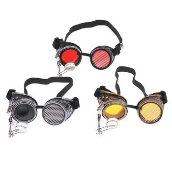 Halloween steampunk rock naočale za zavarivanje naočale s dvije boje leća punk gothic cosplay party staklene naočale