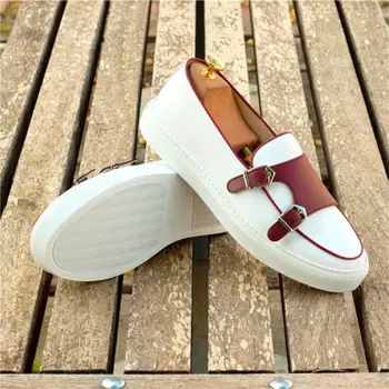 Muške cipele ručne izrade od umjetne kože, formalne i Casual obuća, muška moda Casual cipele, novi stil jednostavan cipela HC359