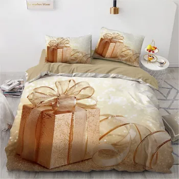 3D Božićni dizajn posteljina deka deka komplet posteljinu Double King i Queen Double Single Size tekstila za domaćinstvo