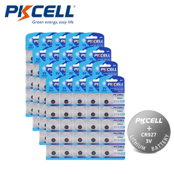 120pcs/24card PKCELL CR927 BR927 ECR927 5011LC CR 927 DL927 3V lithium dugme ćelije kovnicama baterije za satove e-igračka
