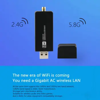 W50L-5DB Dual Band 2.4 G/5G WiFi i USB3.0 adapter RTL8812AU Chip Wireless AC High Gain Antenna Net-work Card za desktop laptop