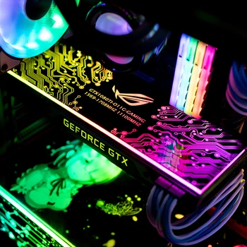 Case Side GPU Backplate Panel Chassis light board For PC decoration Customization 5V ARGB/ RGB 12V/ Molex Colorful MORH-DIY