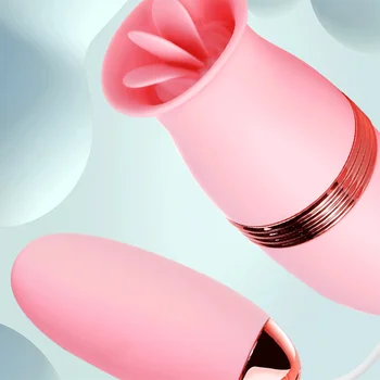 OMYSKY 4 u 1 Вибрирующее jaje lizanje jezika stimulator klitorisa sisanje bradavica analni masaža vaginalni vibrator seks igračke za žene