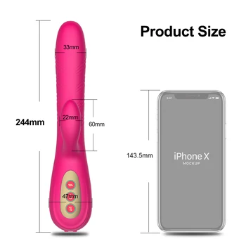 Snažan Zec G Spot dildo vibrator vaginalni maser s jakim 10 вибрационным 12 revolving seks igračke za žene adult sex shop