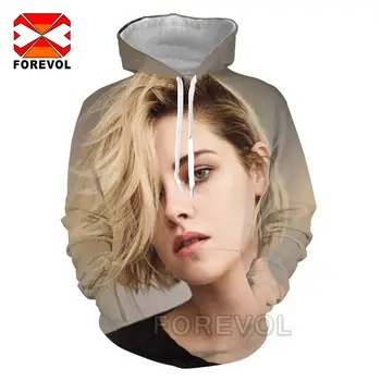 Star girls 3d print Kristen Sweatwear art cool hoodies tops brand hoody for Men Women oversize coat homme Unisex punk