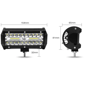 Svjetla polaganje Led 7-Inčni 120W radeći razrađene krov 6000K 12000lm IP68 suv koristi za upravljanje automobilima, kolica, Itd.